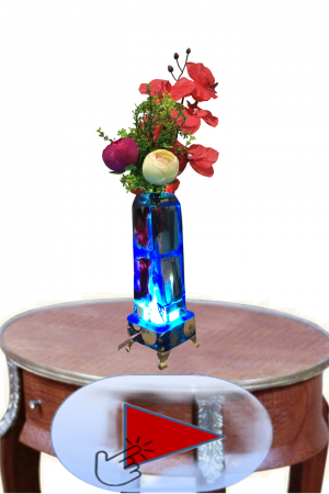 MNR240 Hepsisize "Munirah" Liquid Glass Epoxy Vase