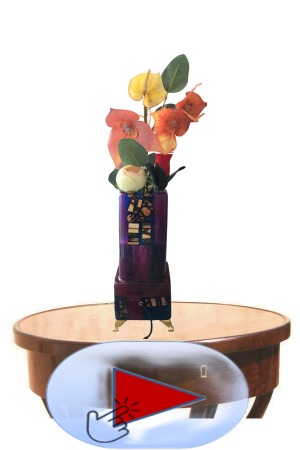 MNR241 Hepsisize "Munirah" liquid glass epoxy vase