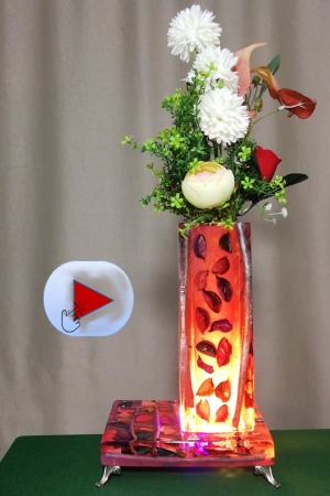 MNR246 Hepsisize "Munirah" liquid glass epoxy vase