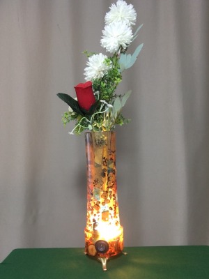 MNR244 Hepsisize "Munirah" liquid glass epoxy vase